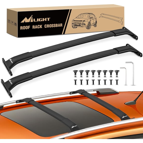 Nilight Roof Rack Cross Bars Fit for Ford Escape KUGA 2013 2014 2015 2016 2017 2018 2019 with Side Rails,Adjustable Aluminum Car Crossbars for Cargo Carrier Luggage Bike Kayak Rooftop Tent Snowboard