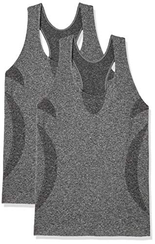 SHAPEWELL 2 Pack Workout Tops for Women Tank Tops Athletic Yoga Sports Shirts Workout Clothes