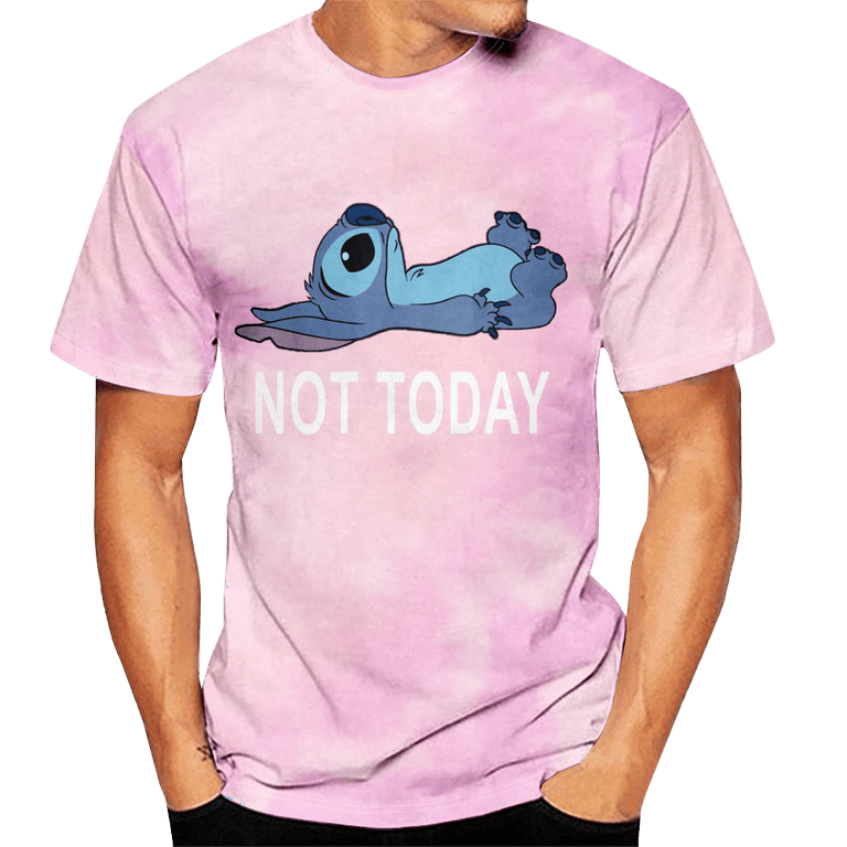 Stitch Cartoon Novelty Cotton Youth Kids T-Shirt Oversized