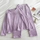 thumbnail image 5 of Conjunto de pijama cálido y suave para mujer, cómodo, de felpa, oversize, con pantalones, ropa de estar por casa, 2 piezas, otoño-invierno, 5 of 6