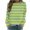 Green, variant on Women's Long Sleeve Striped Sweatshirt Comfy Drop Shoulder Crew Neck Tops Fall Winter Casual Going Out Wear Yellow XL