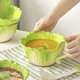 thumbnail image 5 of Cuenco de cerámica for servir, cuenco con manivela y cuchara, cuenco de postre for ensalada de frutas verdes, 5 of 7