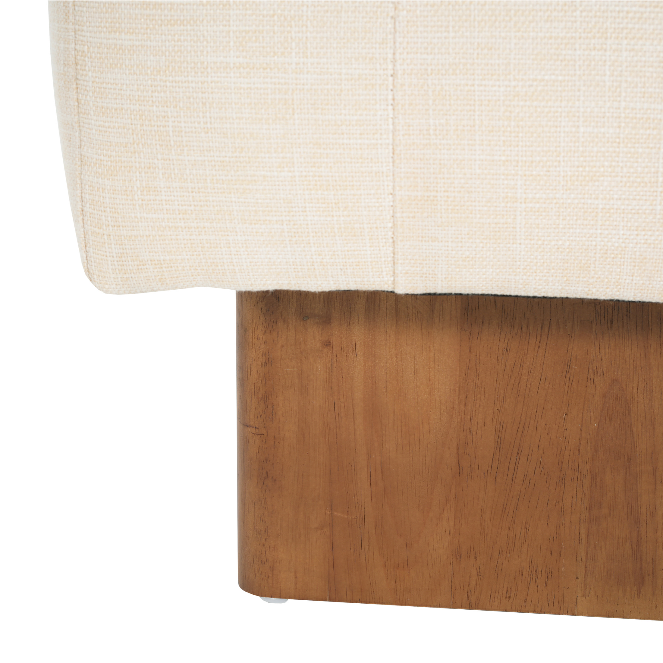 Christopher Knight Home 49.75" Rectangular Tufted Ottoman Bench, Upholstered Linen Fabric, Beige