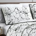 thumbnail image 4 of Wellco  Bedding Comforter Set Bed In A Bag - 3 Piece Bedding Sets - Oversized Bedroom Comforters, Marbling Queen, 4 of 5