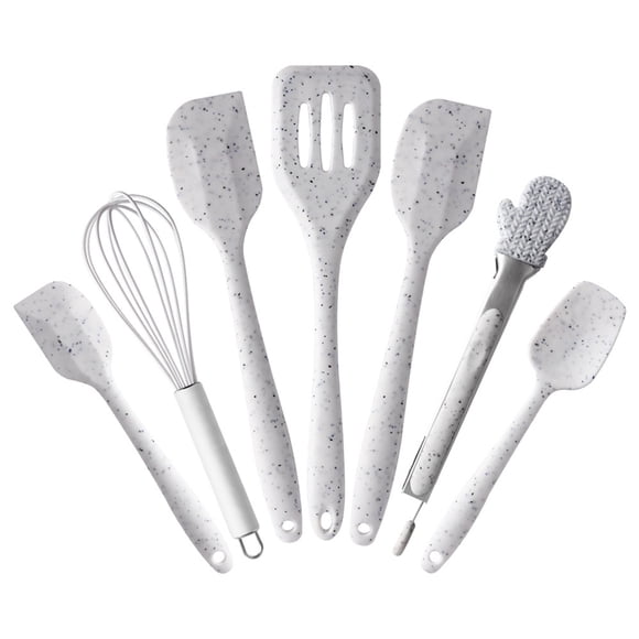 Coofit Ensemble d'Ustensiles de Pâtisserie en Silicone 7 Pcs Spatules de Cuisson Outils de Cuisson pour la Cuisine