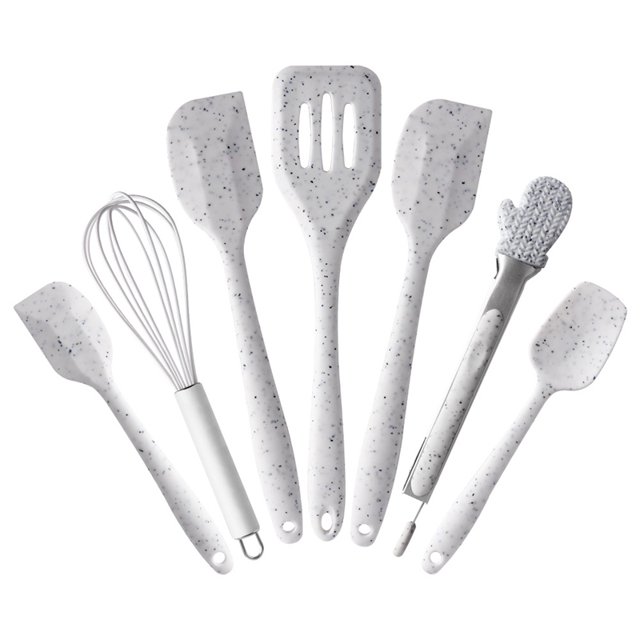 Coofit Baking Utensil Set Silicone 7PCS Cooking Spatulas Cooking Tools for Kitchen