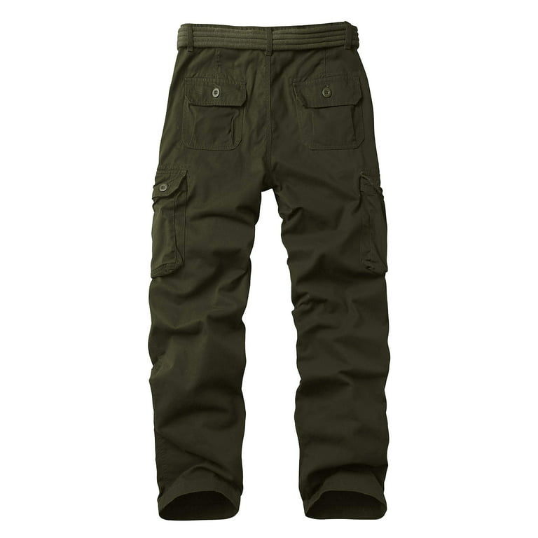 TRGPSG Men's Cargo Pants with Multi Pockets Outdoor Cotton Work