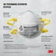 thumbnail image 3 of Respirador 3M 8210 Plus N95 desechable, paquete de 20, 3 of 9