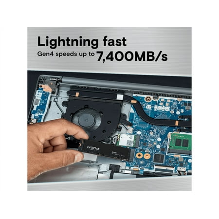 Crucial - T500 2TB Internal SSD PCIe Gen 4x4 NVMe M.2 with Heatsink for PS5