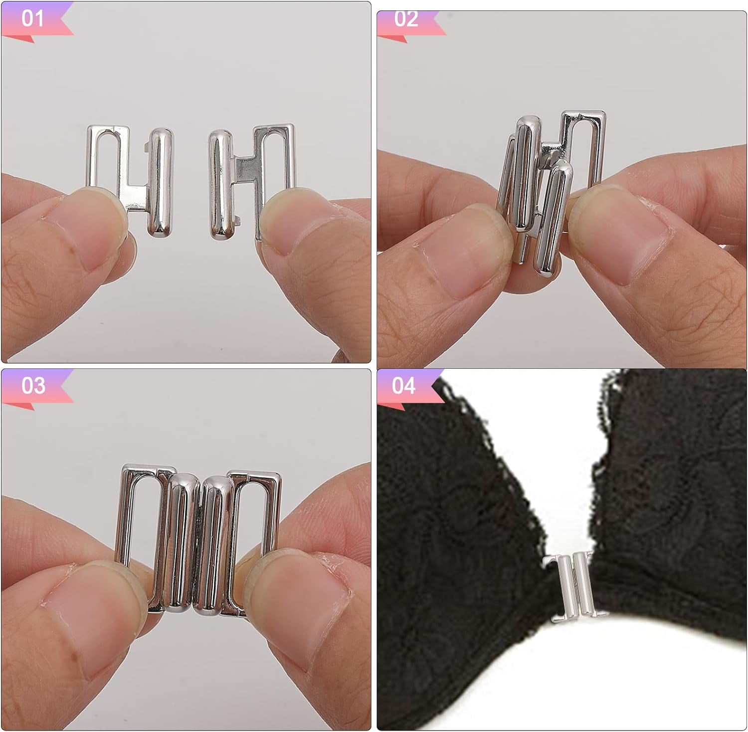 Resistant 304 Stainless Steel Magnetic Clasps with Glue-in Ends Matte Surface Rectangle Stainless Steel Color 18.5x12.5x6mm Hole: 3x10mm