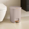 thumbnail image 6 of HBBKVI 2.2 Gallon Step-On Trash Can, Plastic Trash Can for Kitchen Bathroom Living Room, Gray, 6 of 6