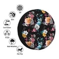 thumbnail image 4 of Salouo Hibiscus Rose Print Spare Tire Cover 14-17 inch Spare Tire Protector Universal Tough Tire Wheel Cover for Trailer SUV and Truck-15 inch, 4 of 6