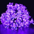 thumbnail image 6 of DISEN Outdoor Waterproof Solar Lights,22.96ft 50 LED Solar Fairy Blossom Flower Decorative String Lights (Purple), 6 of 6