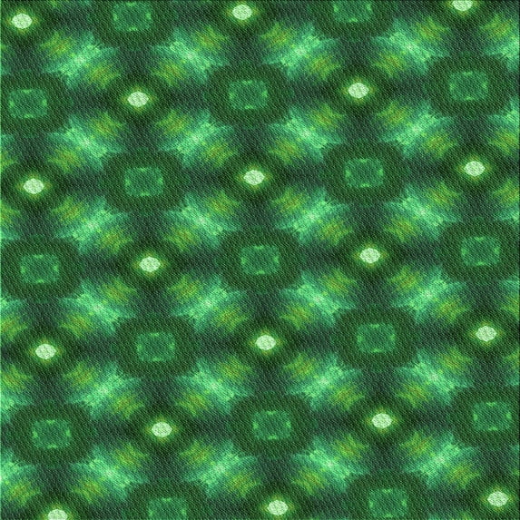 Ahgly Company Machine Washable Indoor Square Transitional Deep Emerald Green Area Rugs, 7' Square