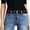 B-black-silver Color Buckle, variant on Women No Show Stretch Belt Invisible Elastic Web Strap Belt with Flat Buckle for Jeans Pants Dresses