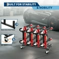 thumbnail image 2 of 360° Rolling Car Dolly Rack, Jack Stands Holder Storage Rack with Wheels,4-Dolly Capacity, Hydraulic Ratchet Trolley Jack Stand Organizer, Compatible with Most Dollies, 2 of 6