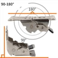 thumbnail image 4 of 10 Uds 0-90-180 Grados Bisagra Plegable Autoblocante Patas de Mesa Plata Plegable Mesa de Centro Muebles Bisagra de Gabinete, 4 of 5
