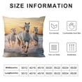 thumbnail image 5 of Fenyluxe Sunset White Horses Pillow Covers for Couch Sofa Indoor Outdoor Printed on Both Sides Summer Home Decor 1PC 12x12in, 5 of 5