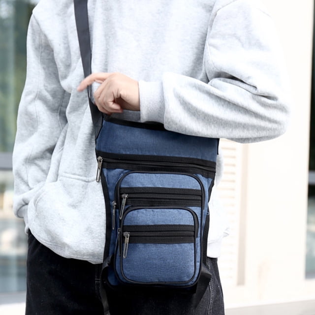 Fiudx Bolso Bandolera Ligero E Impermeable, Mochila de Hombro Ajustable, Diseño Espacioso con Puerto para Auriculares, Ideal para Deportes Al Aire Libre, Ideal para Hombres, Uso Versátil.