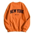 thumbnail image 5 of Shadoumai New York Sweatshirt For Women Crewneck Usa Print Shirts Long Sleeve Pullover Fall Winter Tops Loose Fit Shirts, 5 of 6
