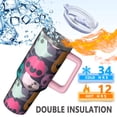 thumbnail image 3 of 40oz Halloween Tumbler with Straw and Lid Haunted House Travel Coffee Tumbler Cup with Handle for Trick or Treat Gifts, 3 of 5