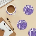 thumbnail image 6 of Multi-Shape Mdf Cork Coaster 4 Pieces Of Anti-Slip, Anti-Wear And Anti-Fouling 3.9in Easy To Clean And Stable Structure Mediumpurple Moroccan Trellis Hand-Drawn Sketch_4 Round Shape, 6 of 7
