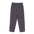 thumbnail image 5 of Goofa Bat Purple Printed Soft Pajama Pants for Women, Wide Leg Comfy Casual Lounge Yoga Pants-XX-Large, 5 of 9