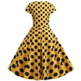 thumbnail image 3 of Bazyrey Womens Round Neck Dresses Vintage 1950s Retro Dot Print Evening Party Prom Swing Dress M, 3 of 4