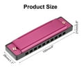 thumbnail image 2 of Uxcell Harmonica 10 Holes 10 Tone C Key Harmonica Mouth Musical Instruments Toy for Adults Beginner Educational (Pink), 2 of 7