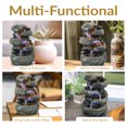 thumbnail image 3 of Sunnydaze Indoor Home Decorative Relaxing Stacked Rocks Tabletop Water Fountain with LED Lights - 10", 3 of 10