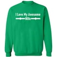 thumbnail image 2 of OXI Crewneck Sweatshirt - I Love My Awesome Wife, Basic Casual Sweatshirts for Men's and Women Fleece Sweatshirt Long Sleeve - Irish Green Medium, 2 of 2