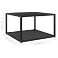 thumbnail image 4 of vidaXL Table Basse Noire 60x60x35 cm Verre Trempé, 4 of 4
