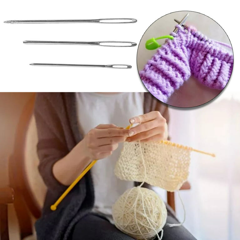 9PCS Sewing Needles Large Eye Hand Blunt Needle Embroidery Darning Tapestry  Yarn Needles