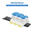thumbnail image 3 of 1 Pack 6 Positions Screw Terminal Strip Blocks with Cover Block Rail Type Distribution Box Din Rail Terminal Block Electric Wire Connector, 3 of 7