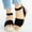 Black, variant on AURIGATE Women's Espadrilles Sandals Ankle Strap Buckle Wedge Sandal Open Toe Studded Platform Sandals