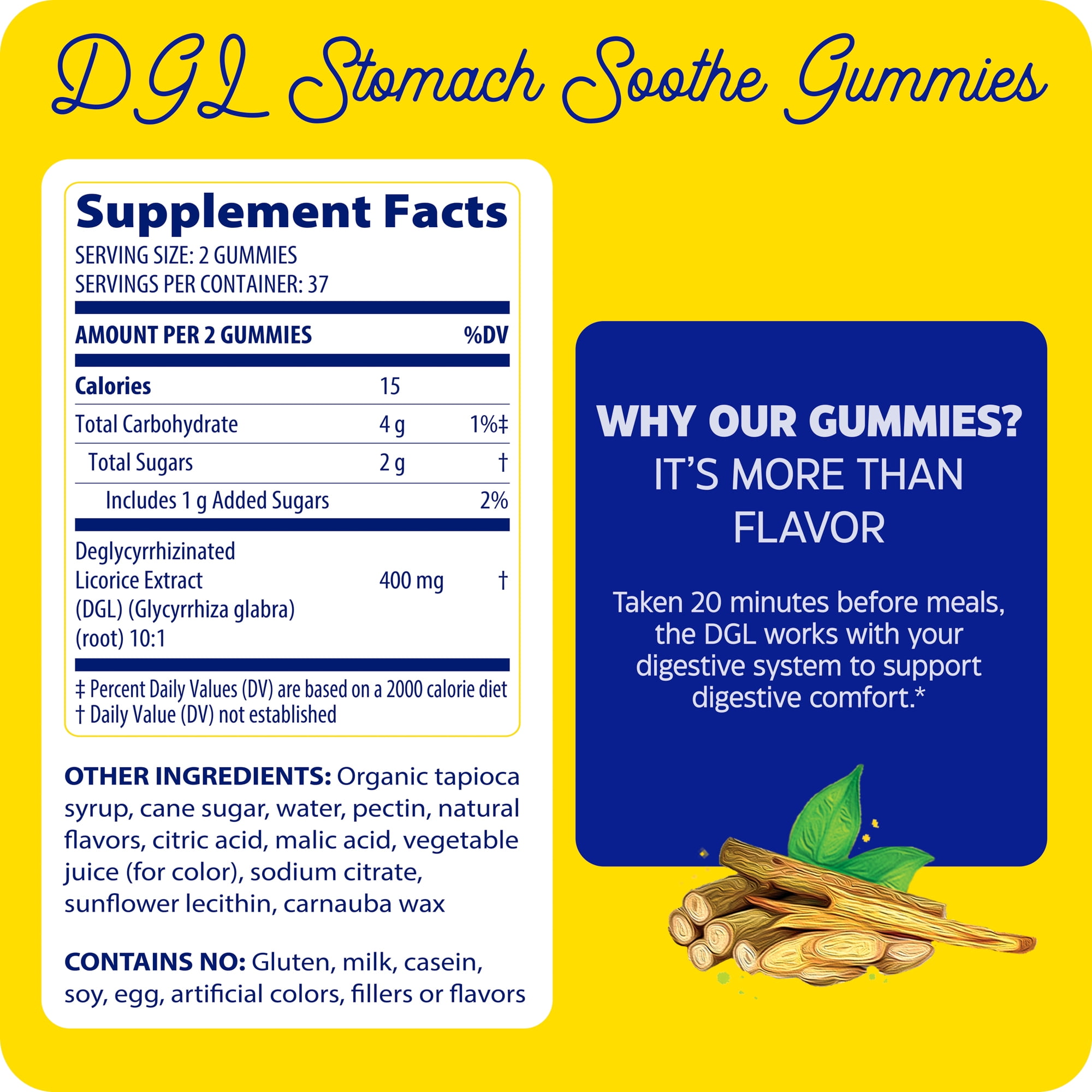 Enzymedica, DGL Stomach Soothe Gummies, Supports Digestive Health and Occasional Heartburn, German Chocolate, 74 Count