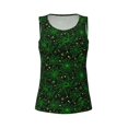 thumbnail image 4 of Haiem Green Bright Web with Spiders Workout Tank Tops for Women, Athletic Sports Slim-Fit Tank Tops, Compression Sleeveless Dry Fit Shirts,Athletic Shirt-X-Large, 4 of 9