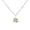 Silver chain, variant on Real Green Lucky Shamrock Four Leaf Clover Round Pendant Necklace Friends GiN:yy-Silver chain