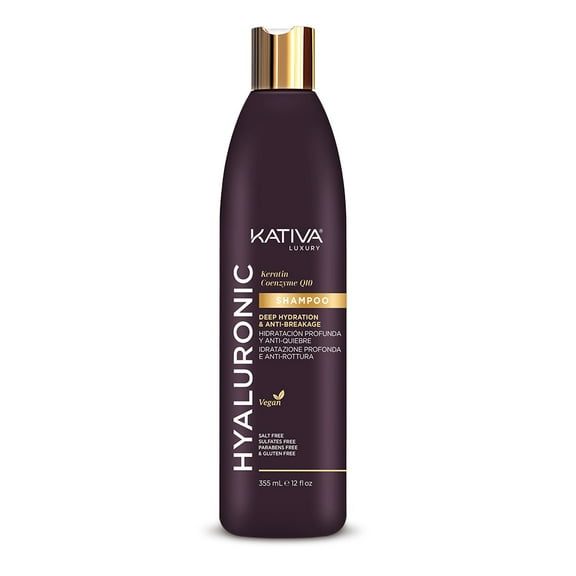 PR Kativa Hyaluronic Shampoo with Hyaluronic Hydration Shampoo: Deep Hydration and Anti-Breakage.