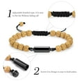 thumbnail image 3 of Men Women Volcanic stone beaded ashes bracelet Cremation Pendant Small Urns For Ashes Keepsake Urn bracelets, 3 of 6