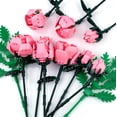 thumbnail image 3 of Set de construcción de juguetes SIENON, ramo de rosas rosas, 10 unidades, 3 of 7