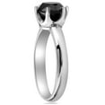 thumbnail image 2 of Pompeii 2 ct Treated Black Diamond Solitaire Engagement Ring 14K White Gold (Black,), 2 of 4