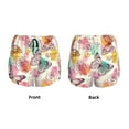 thumbnail image 4 of Disketp Butterflies and Roses Print Women's Shorts Workout Shorts for Athletic Gym Running Shorts with Phone Pockets Large, 4 of 8