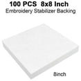 thumbnail image 3 of Tear Away Stabilizer for Embroidery, 8x8Inch 100PCS Precut Embroidery Stabilizers, Embroidery Backing Stabilizer, 3 of 5
