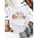 thumbnail image 1 of Halloween print t-shirt, short sleeve crew neck casual top for summer & spring, Women's clothing, 1 of 6