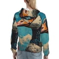 thumbnail image 7 of Kdxio Blue Watercolor Duck Print Womens Oversized Hoodies Sweatshirts Hooded Pullover Tops Sweaters Casual-XX-Large, 7 of 7
