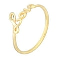 thumbnail image 2 of 14k Yellow Gold Script Love Ring Size 8 Statement Ring for Women, 2 of 2