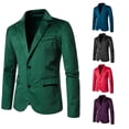 thumbnail image 2 of Trendy V-Collar Velvet 2-Button Jacket Suit Wedding Dress Men, 2 of 6