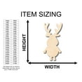thumbnail image 2 of Unfinished Wood Cartoon Deer Moose Shape - Craft - up to 46" DIY 7" / 1/4", 2 of 3