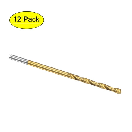 

Uxcell 2mm High Speed Steel Straight Shank Twist Drill Bit Fully Ground Titanium Coated 12 Pack